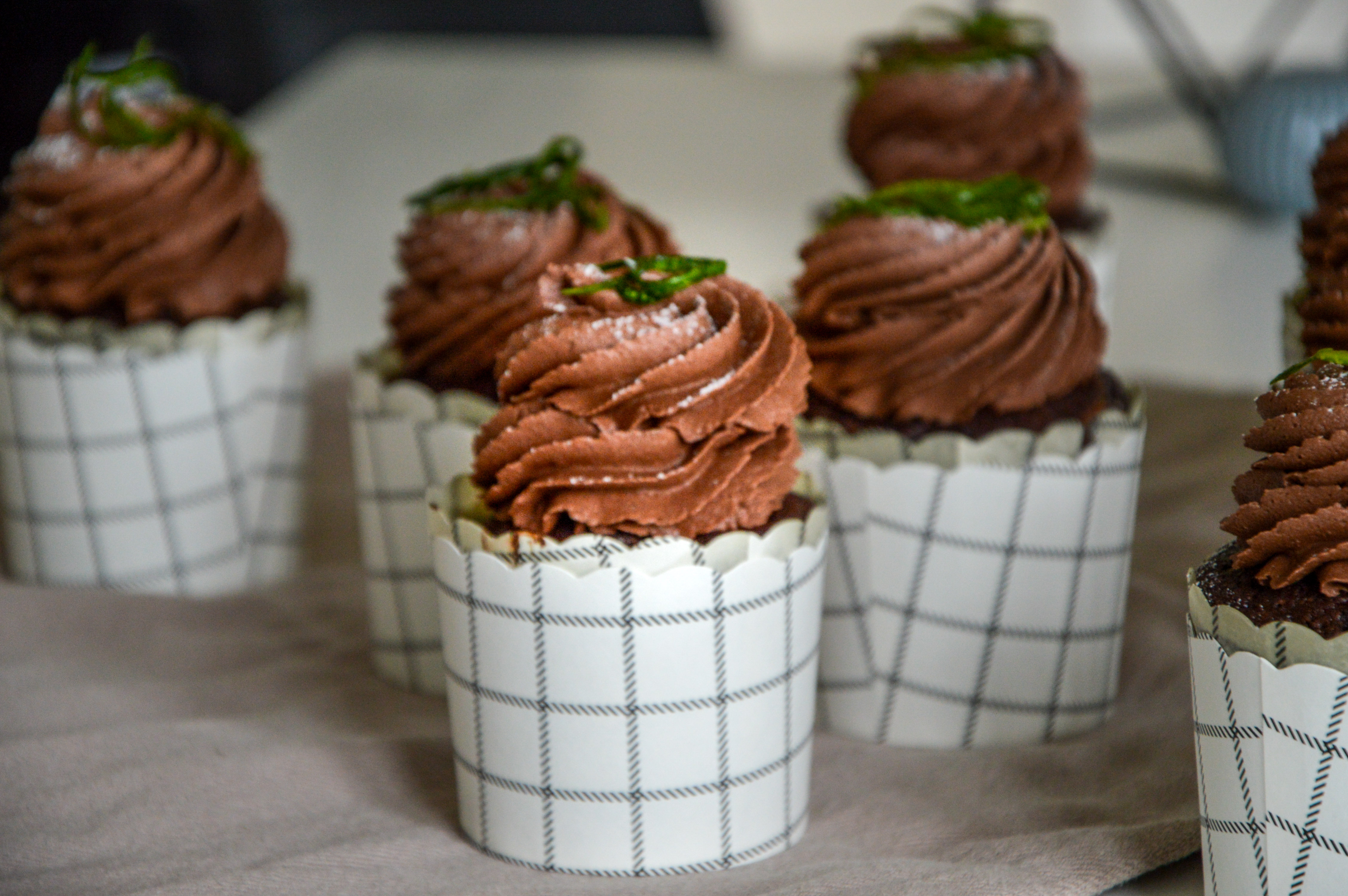 Chokolade cupcakes med squash